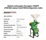 Triturador Trapp JTRF 400