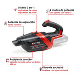 Aspiradora de mano inalámbrica Einhell TE-HV 18/06 Li, imagen 3