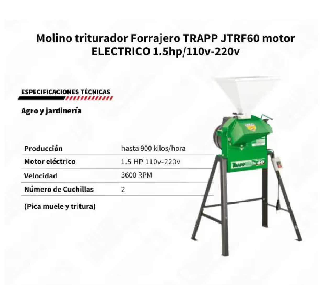 Triturador Trapp JTRF 60