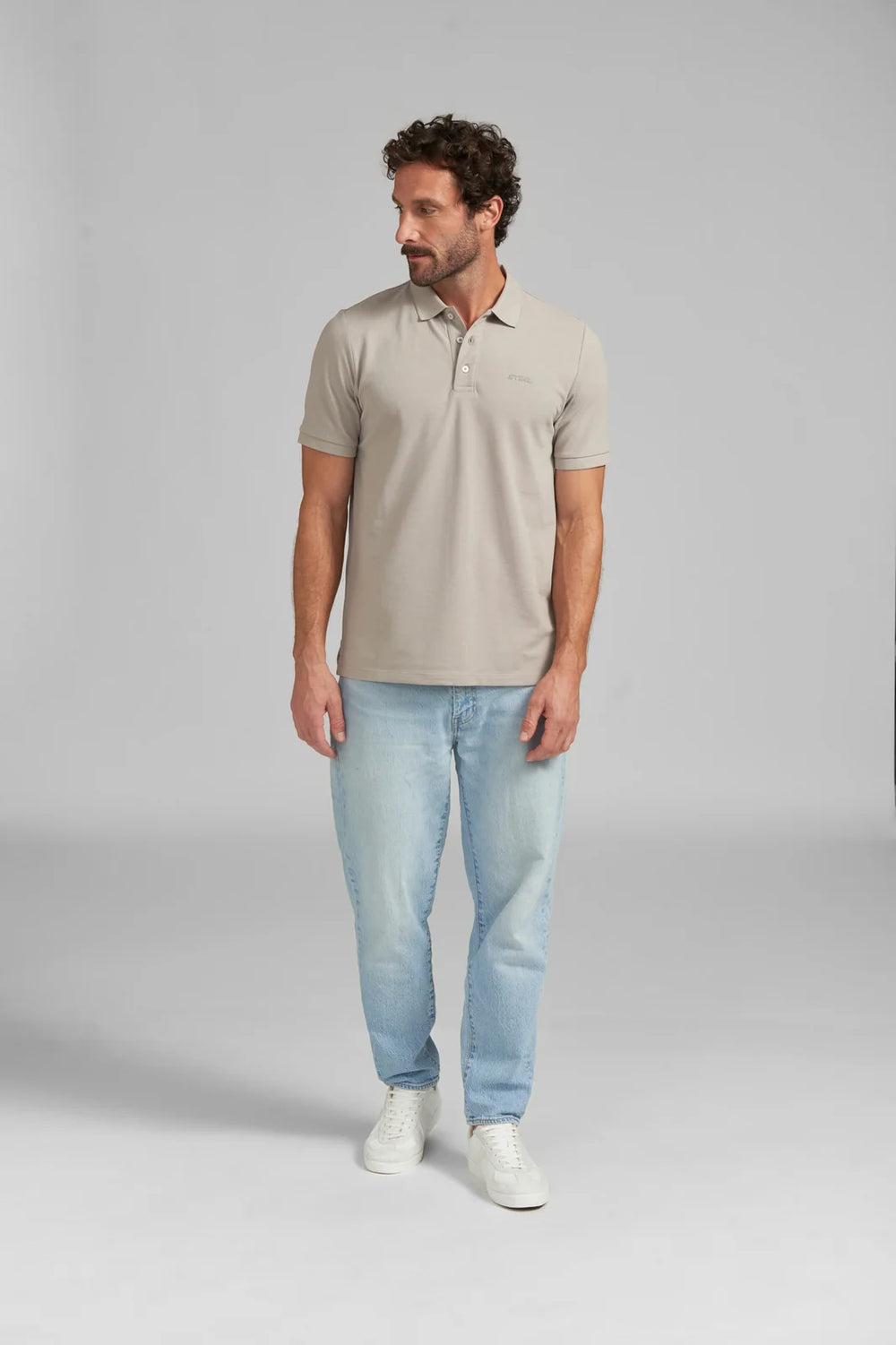 Polo STIHL Basic gris hombre — imagen 3 de 4