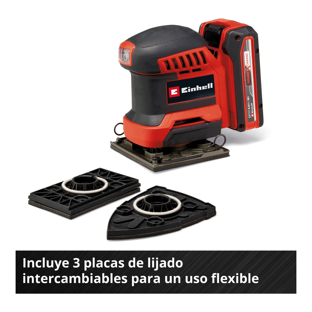 Lijadora inalámbrica 3 en 1 Einhell TE-OS 18/113 3X Li con maletín, imagen 6