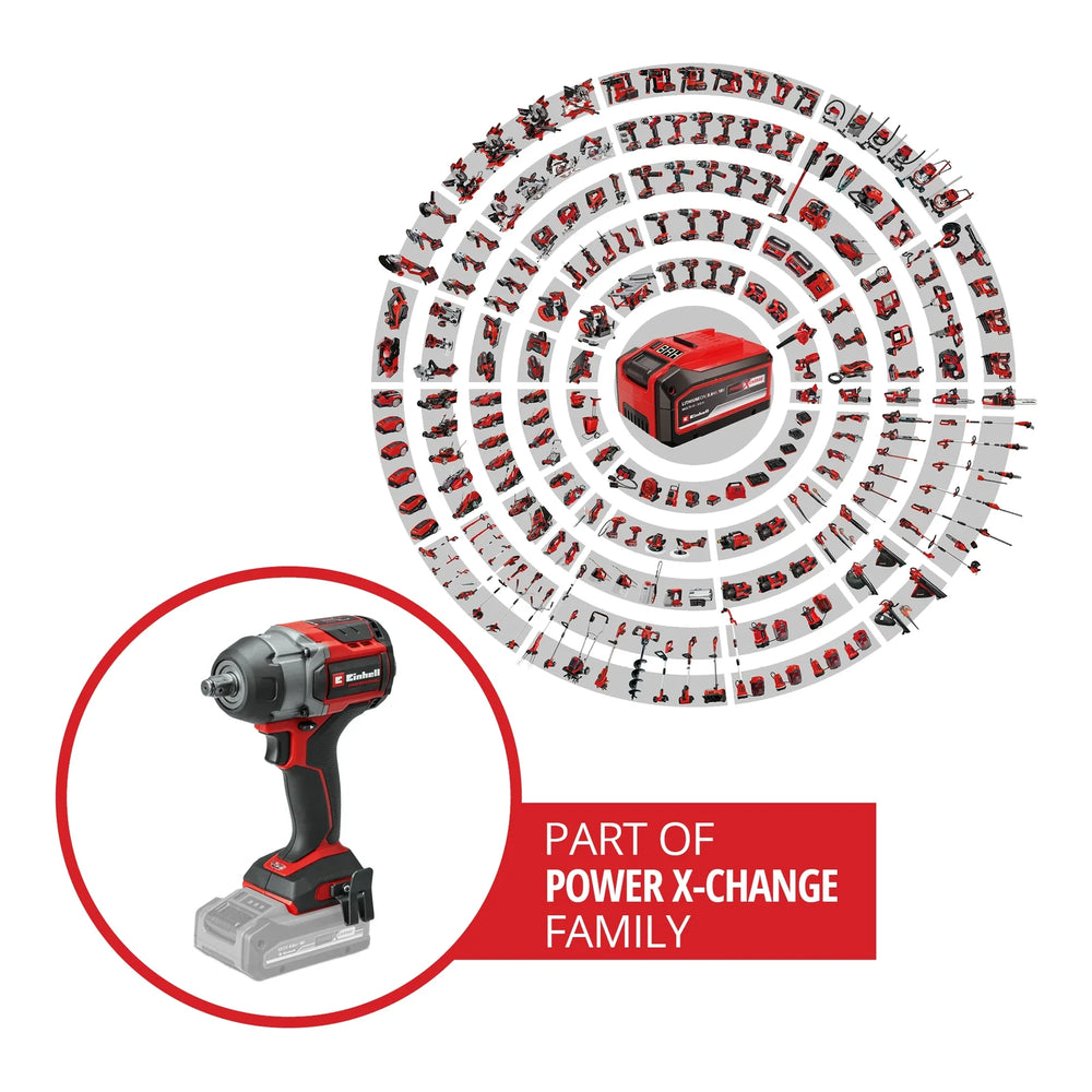 Llave de impacto inalámbrica Einhell TP-CW 18/750-C Li BL 750 Nm, imagen 2