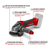 Minipulidora inalámbrica Einhell TE-AG 18/115 Li 4-1/2", imagen 3