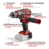Taladro percutor inalámbrico Einhell TP-CD 18/80 Li-i BL kit, imagen 3
