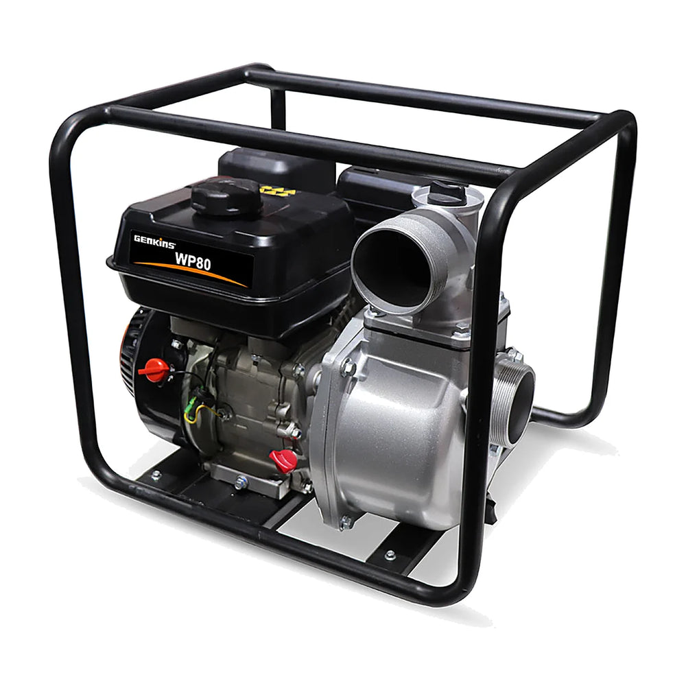 Motobomba a gasolina WP80 7 HP, 3" × 3", caudal, altura 26 m Genkins – vista 3